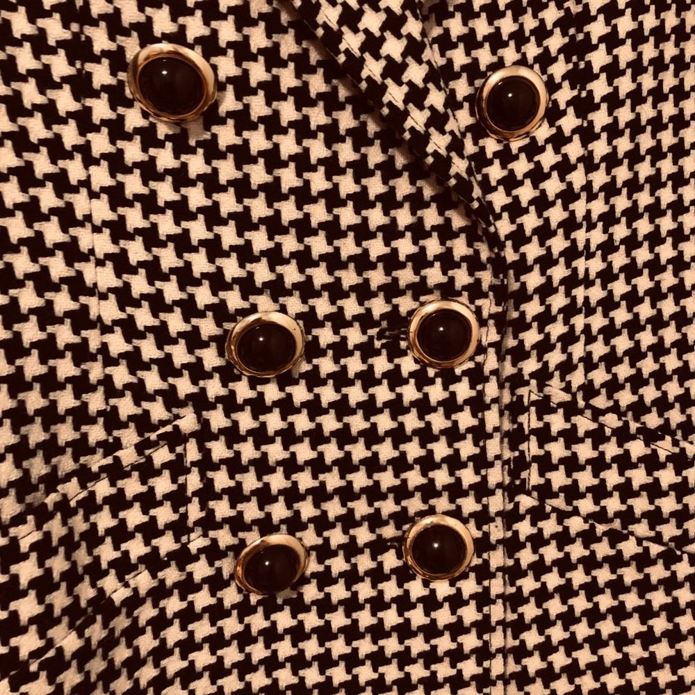 Vintage Carlisle Houndstooth wool jacket Size 4 - Picture 3 of 8